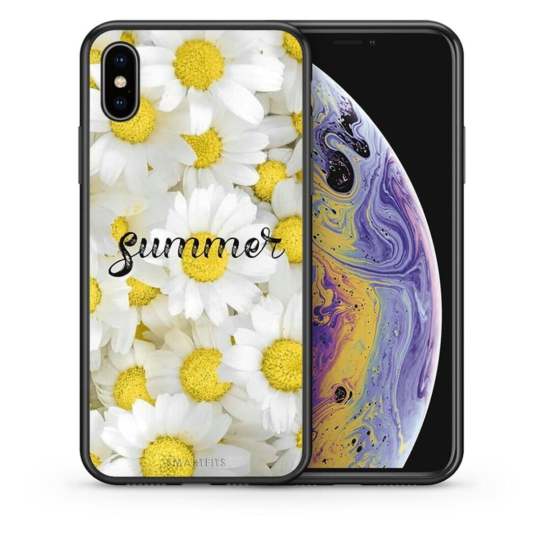 Θήκη iPhone Xs Max Summer Daisies από τη Smartfits με σχέδιο στο πίσω μέρος και μαύρο περίβλημα | iPhone Xs Max Summer Daisies case with colorful back and black bezels