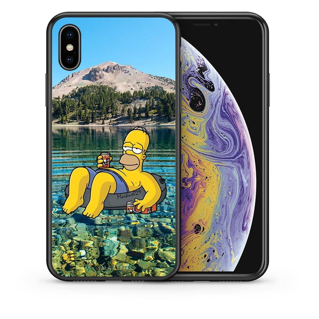 Θήκη iPhone X / Xs Summer Happiness από τη Smartfits με σχέδιο στο πίσω μέρος και μαύρο περίβλημα | iPhone X / Xs Summer Happiness case with colorful back and black bezels