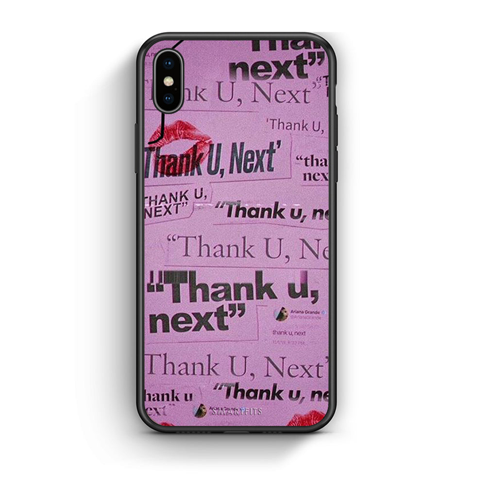 iPhone X / Xs Thank You Next Θήκη Αγίου Βαλεντίνου από τη Smartfits με σχέδιο στο πίσω μέρος και μαύρο περίβλημα | Smartphone case with colorful back and black bezels by Smartfits