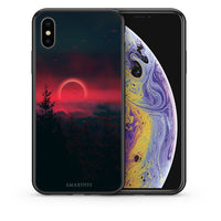 Thumbnail for Θήκη iPhone X/Xs Sunset Tropic από τη Smartfits με σχέδιο στο πίσω μέρος και μαύρο περίβλημα | iPhone X/Xs Sunset Tropic case with colorful back and black bezels