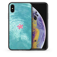 Thumbnail for Θήκη iPhone Xs Max Water Flower από τη Smartfits με σχέδιο στο πίσω μέρος και μαύρο περίβλημα | iPhone Xs Max Water Flower case with colorful back and black bezels