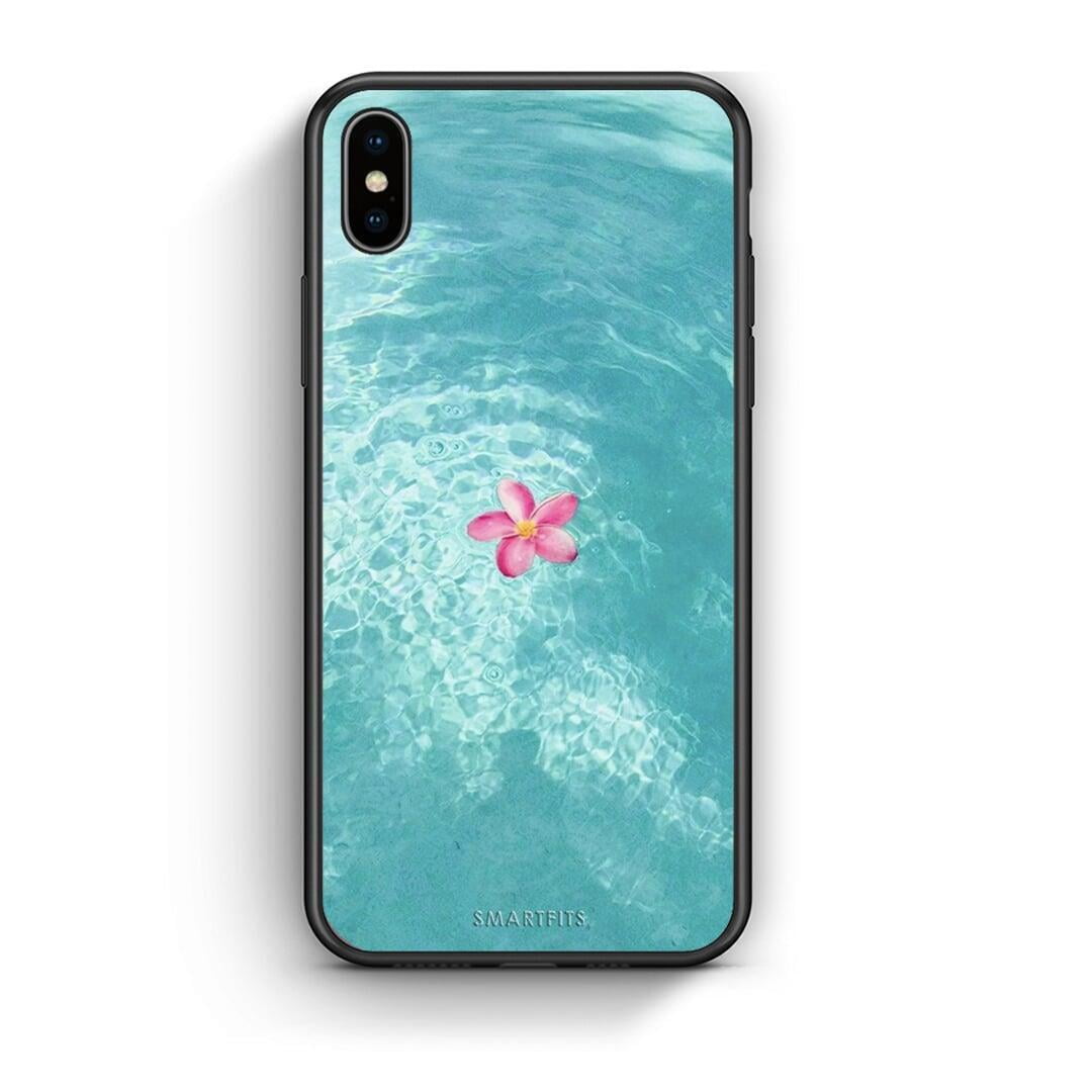 iPhone X / Xs Water Flower Θήκη από τη Smartfits με σχέδιο στο πίσω μέρος και μαύρο περίβλημα | Smartphone case with colorful back and black bezels by Smartfits