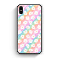 Thumbnail for iPhone X/Xs White Daisies θήκη από τη Smartfits με σχέδιο στο πίσω μέρος και μαύρο περίβλημα | Smartphone case with colorful back and black bezels by Smartfits