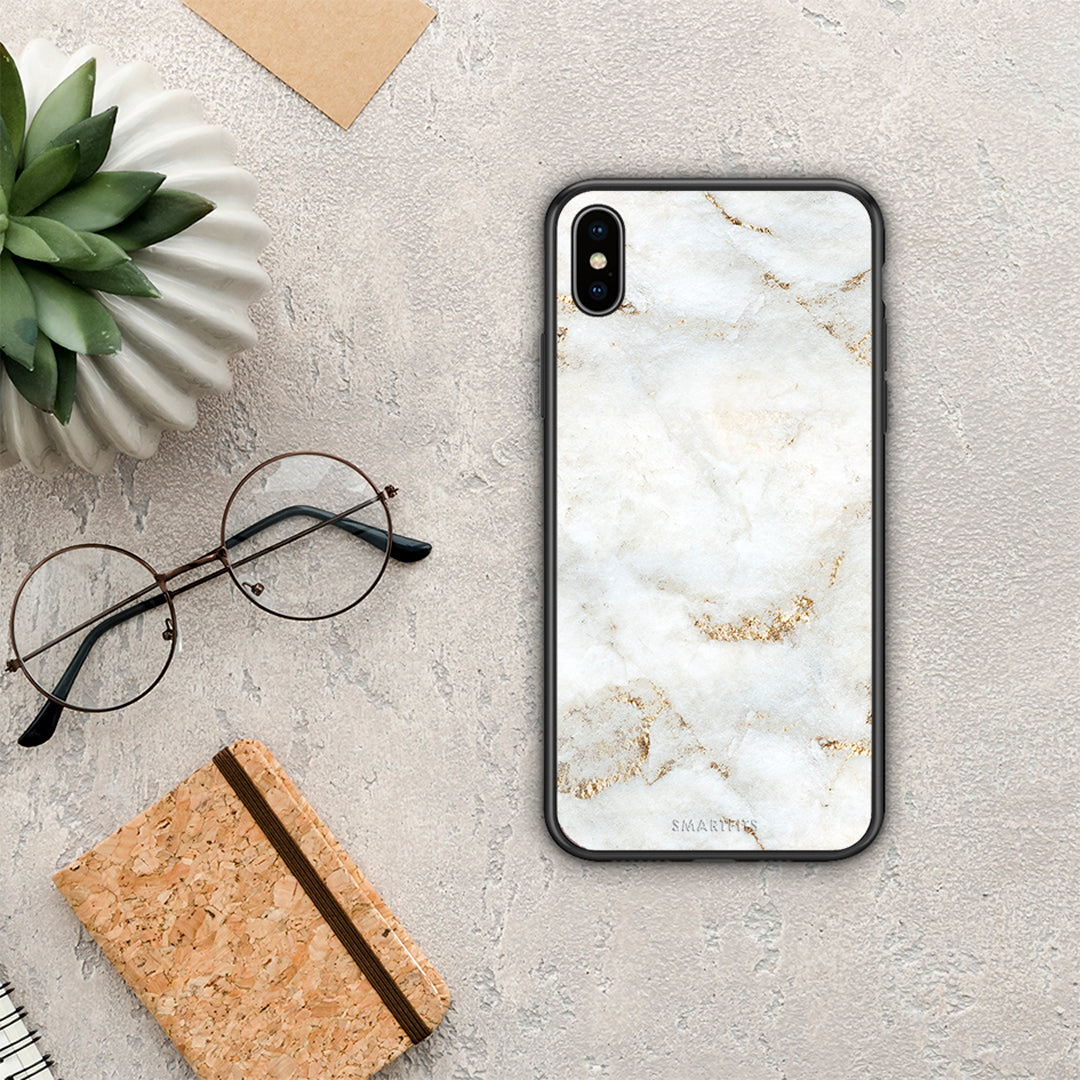 White Gold Marble - iPhone X / Xs case