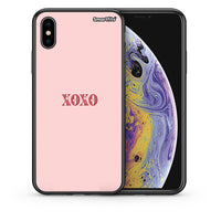Thumbnail for Θήκη iPhone Xs Max XOXO Love από τη Smartfits με σχέδιο στο πίσω μέρος και μαύρο περίβλημα | iPhone Xs Max XOXO Love case with colorful back and black bezels
