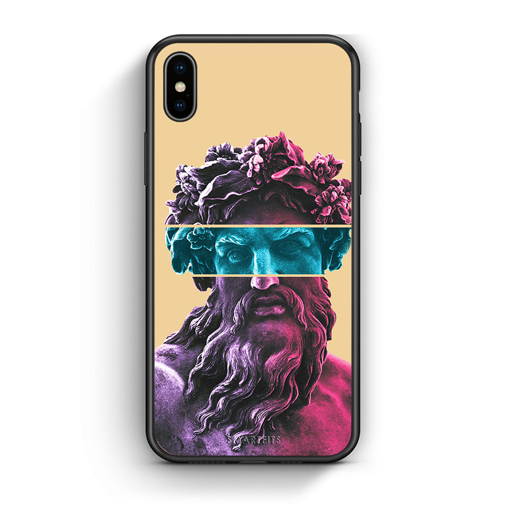 iPhone X / Xs Zeus Art Θήκη Αγίου Βαλεντίνου από τη Smartfits με σχέδιο στο πίσω μέρος και μαύρο περίβλημα | Smartphone case with colorful back and black bezels by Smartfits